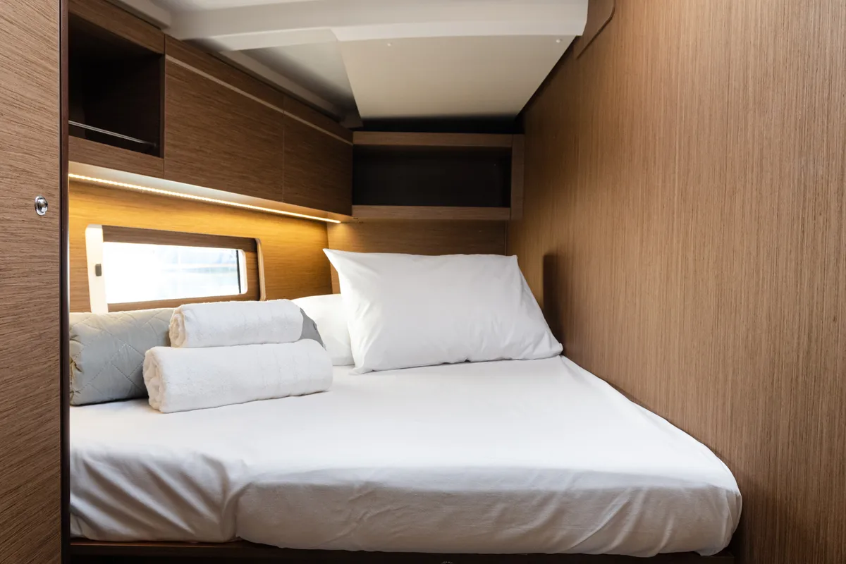 Cabin on Vienna Princess, a Beneteau Oceanis 46.1 sailboat at Preveza, Greece