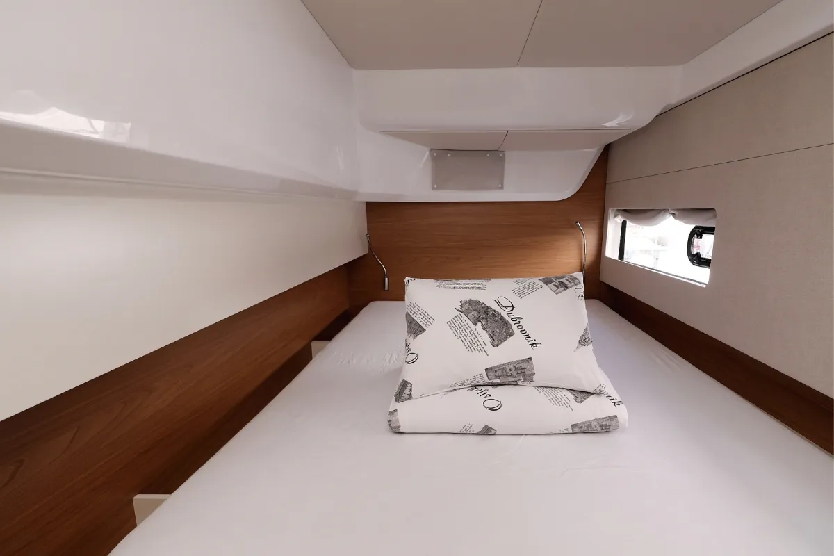 Cabin on Starseeker, a Bali Catsmart catamaran at Grad Biograd na Moru, Croatia