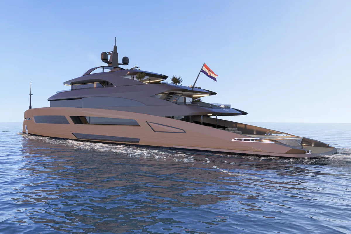 Exterior view of Bello, a Gulet Luxury Motor Yacht motor yacht at Split, Croatia