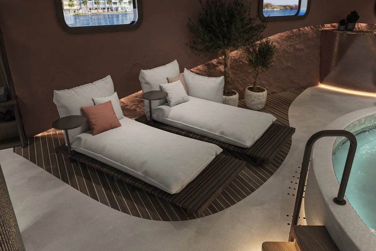 Salon of Bello, a Gulet Luxury Motor Yacht motor yacht at Split, Croatia