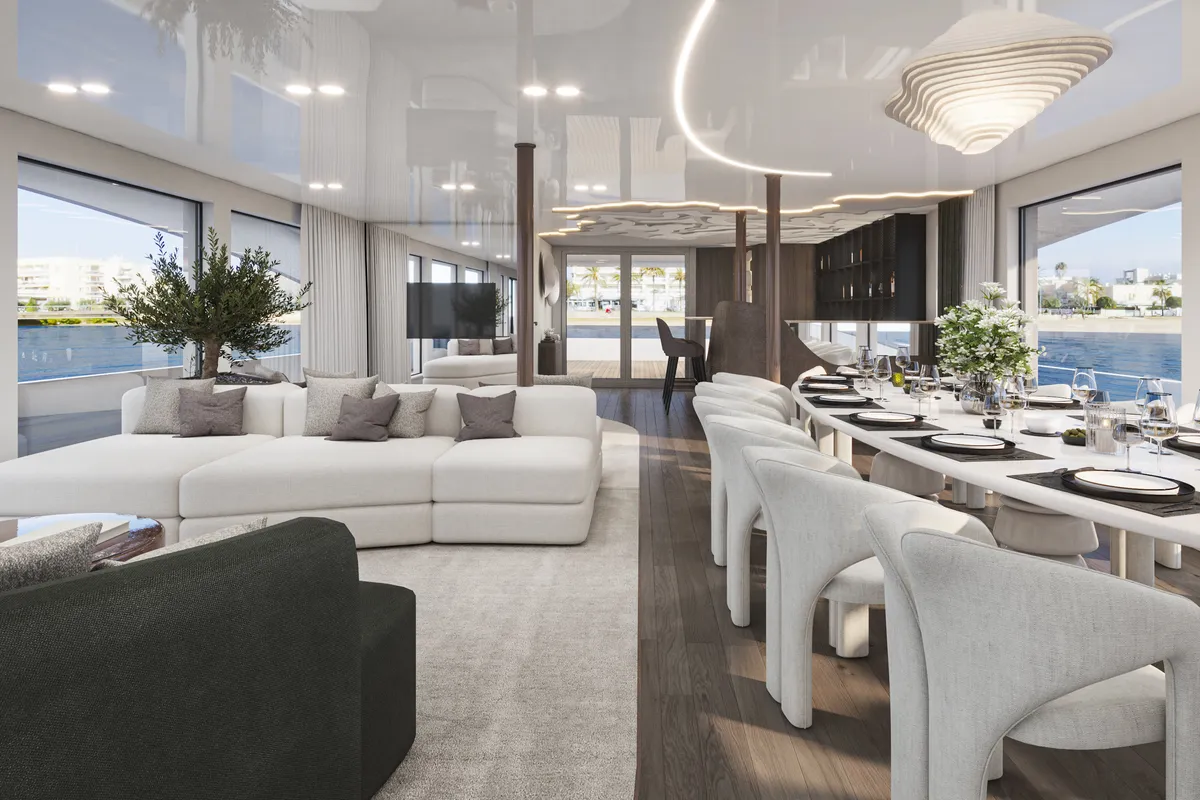 Salon of Bello, a Gulet Luxury Motor Yacht motor yacht at Split, Croatia