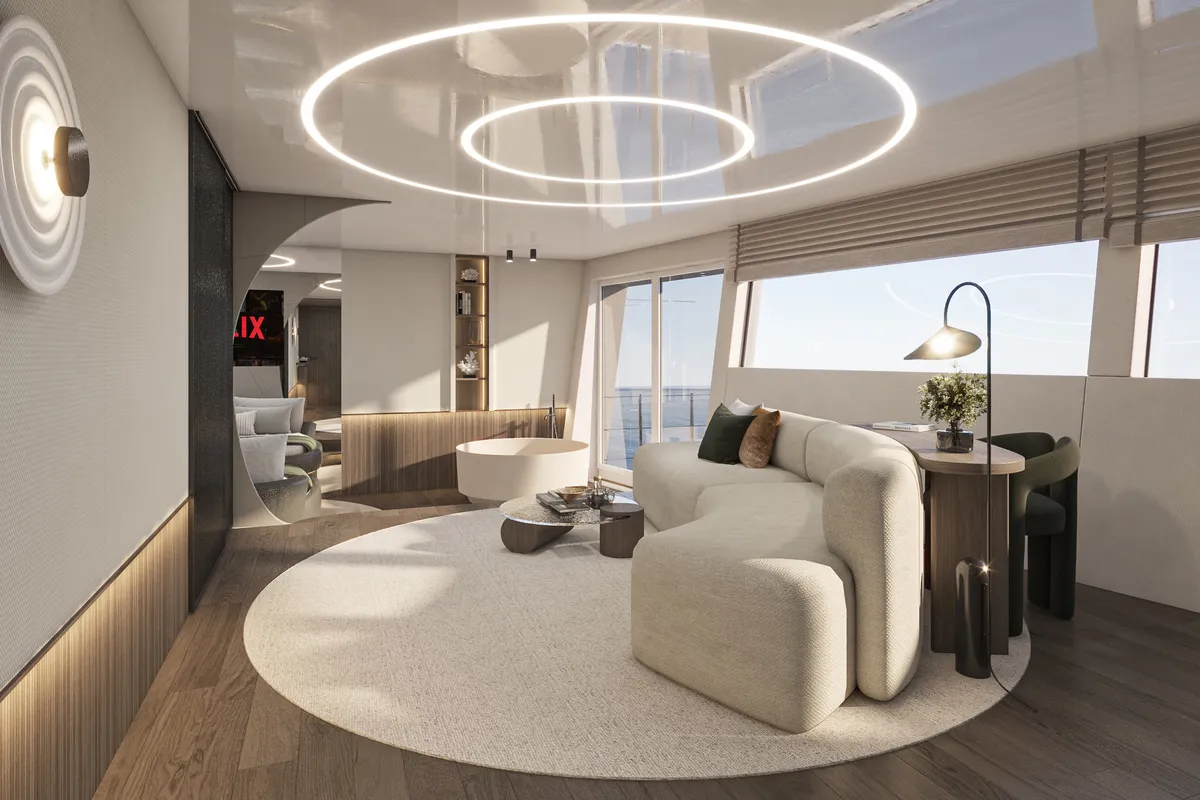 Salon of Bello, a Gulet Luxury Motor Yacht motor yacht at Split, Croatia