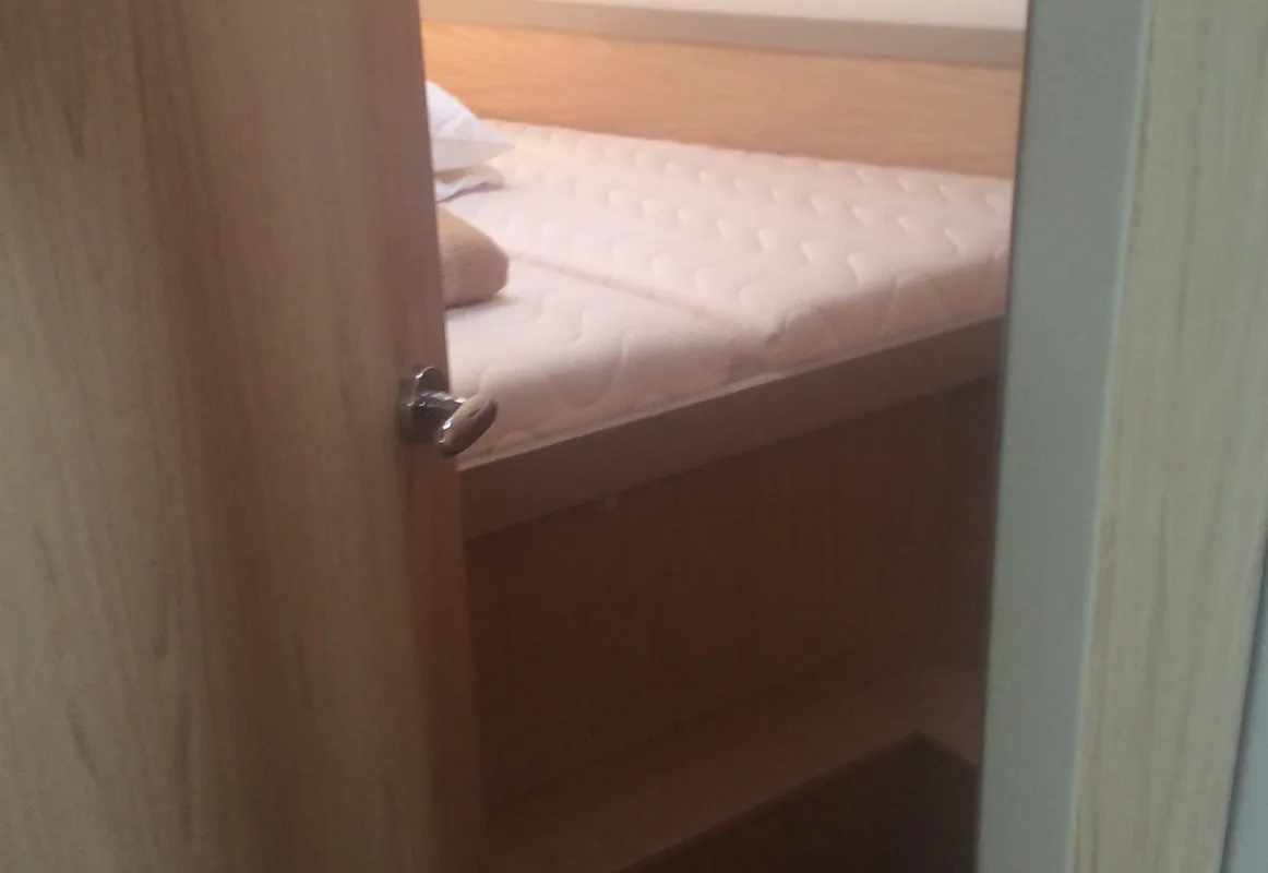Cabin on Alfa Centauri I, a Beneteau Oceanis 45 sailboat at Olbia, Italy