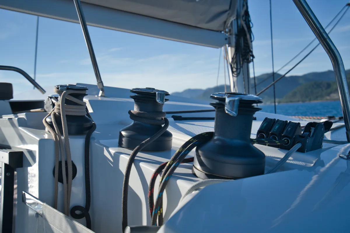 Adele, a Fountaine Pajot Astréa 42 catamaran at Marmaris, Turkey