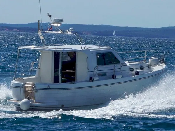 Exterior view of Kornati, a SAS - Vektor Adria 1002 motorboat at Zadar, Croatia