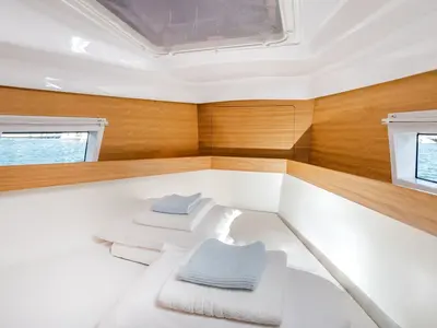 Cabin on Sax III, a Elan Impression 45.1 sailboat at Kaštela, Croatia