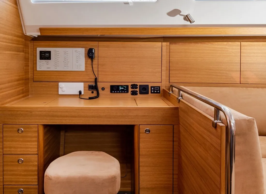 Salon of Sax III, a Elan Impression 45.1 sailboat at Kaštela, Croatia