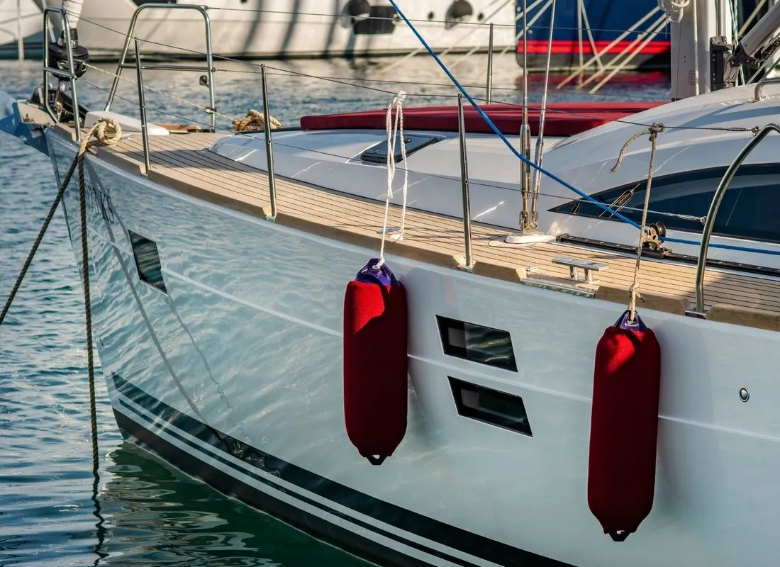Exterior view of Sax III, a Elan Impression 45.1 sailboat at Kaštela, Croatia