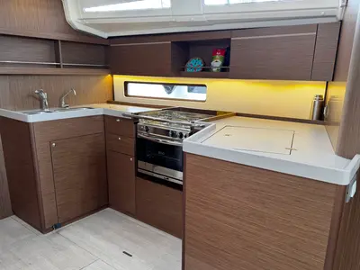 Galley of Magic, a Beneteau Oceanis 40.1 sailboat at Grad Biograd na Moru, Croatia