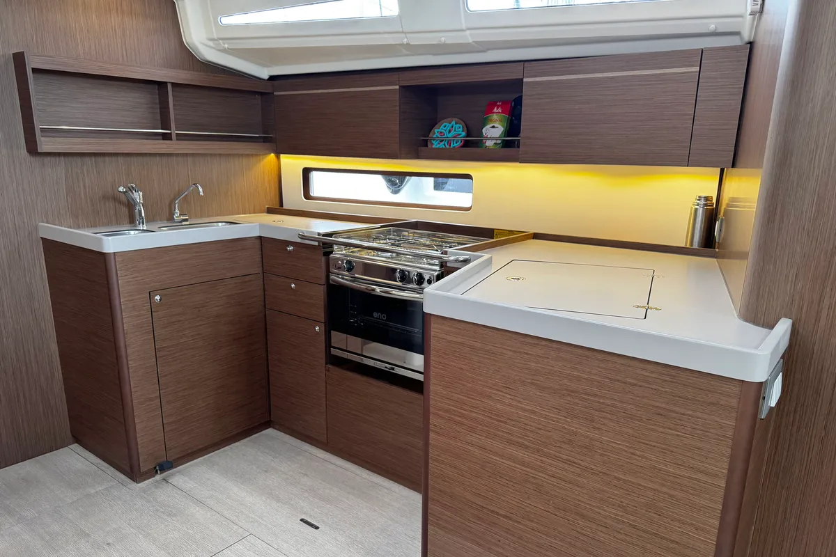 Galley of Magic, a Beneteau Oceanis 40.1 sailboat at Grad Biograd na Moru, Croatia