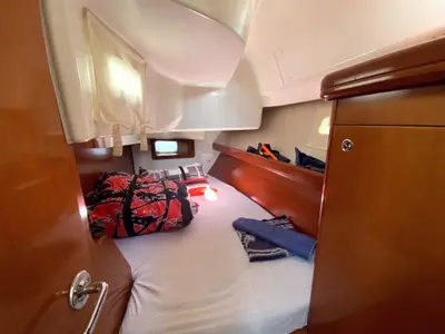 Cabin on Tombo, a Beneteau Oceanis 343 sailboat at Fethiye, Turkey