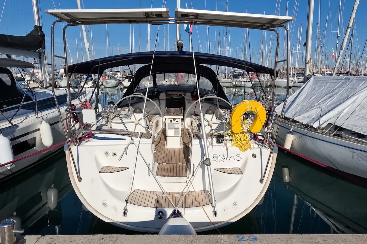 Exterior view of Big AS, a Bavaria 50 Cruiser sailboat at Izola, Slovenia