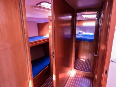 Cabin on Big AS, a Bavaria 50 Cruiser sailboat at Izola, Slovenia