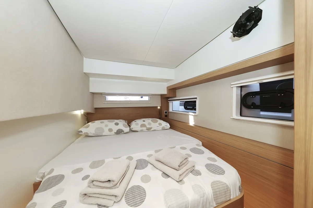 Cabin on Au Soleil, a Bali 4.2 catamaran at Grad Kaštela, Croatia