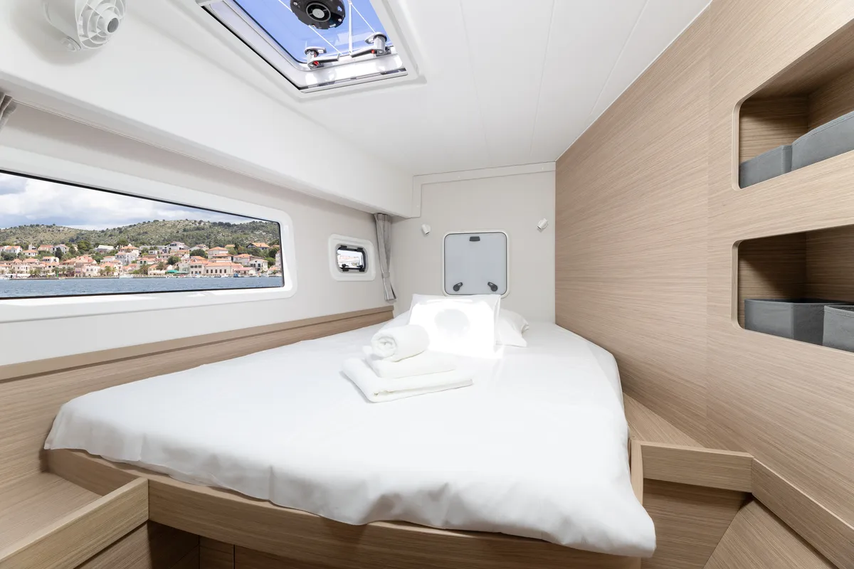 Cabin on Lady Aurora, a Lagoon 42 catamaran at Općina Rogoznica, Croatia