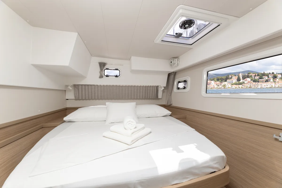 Cabin on Lady Aurora, a Lagoon 42 catamaran at Općina Rogoznica, Croatia