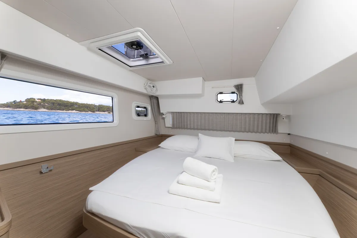Cabin on Lady Aurora, a Lagoon 42 catamaran at Općina Rogoznica, Croatia