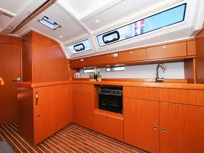 Galley of Alexeja, a Bavaria Cruiser 46 sailboat at Grad Pula, Croatia