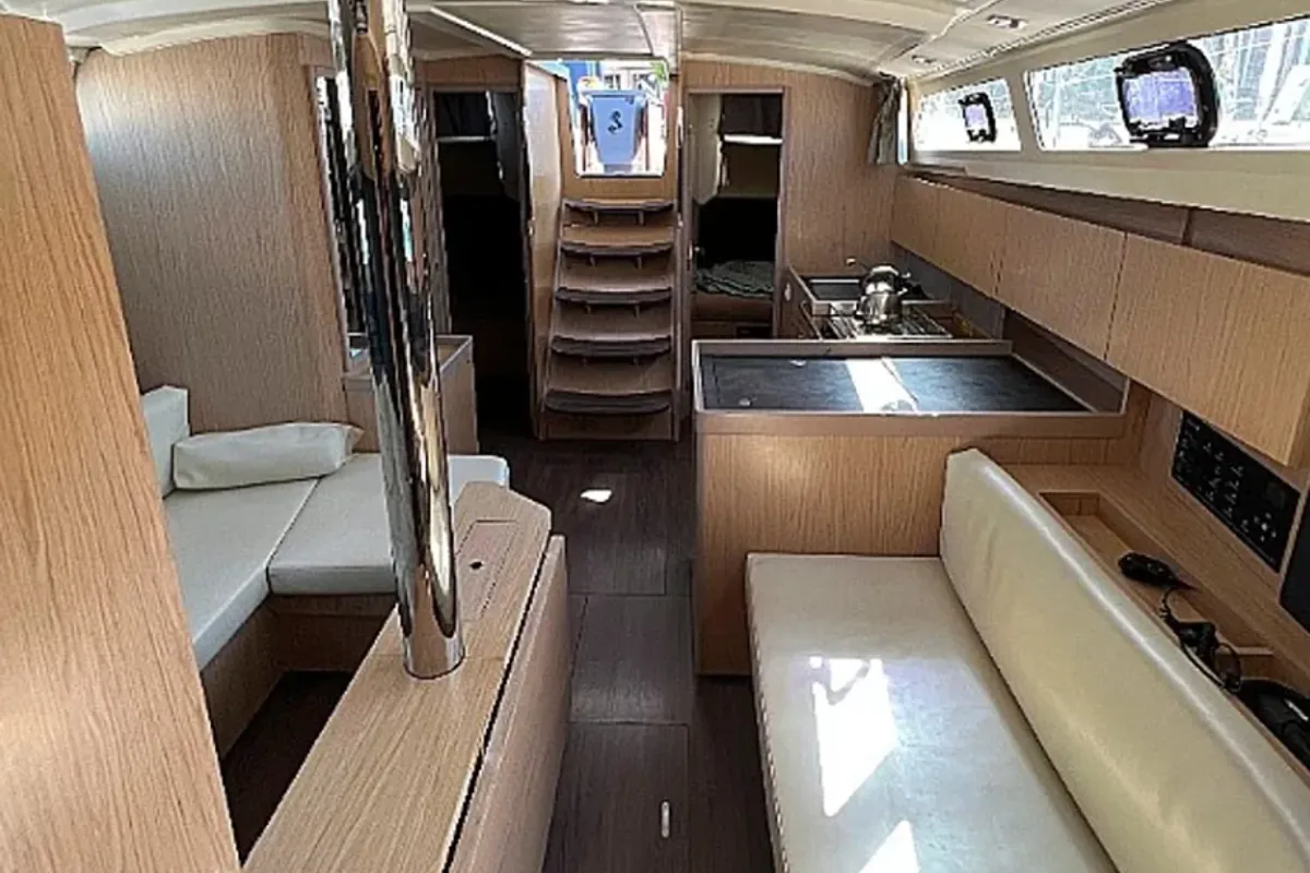 Galley of Tikal II, a Beneteau Oceanis 41.1 sailboat at Municipal Unit of Lefkada, Greece