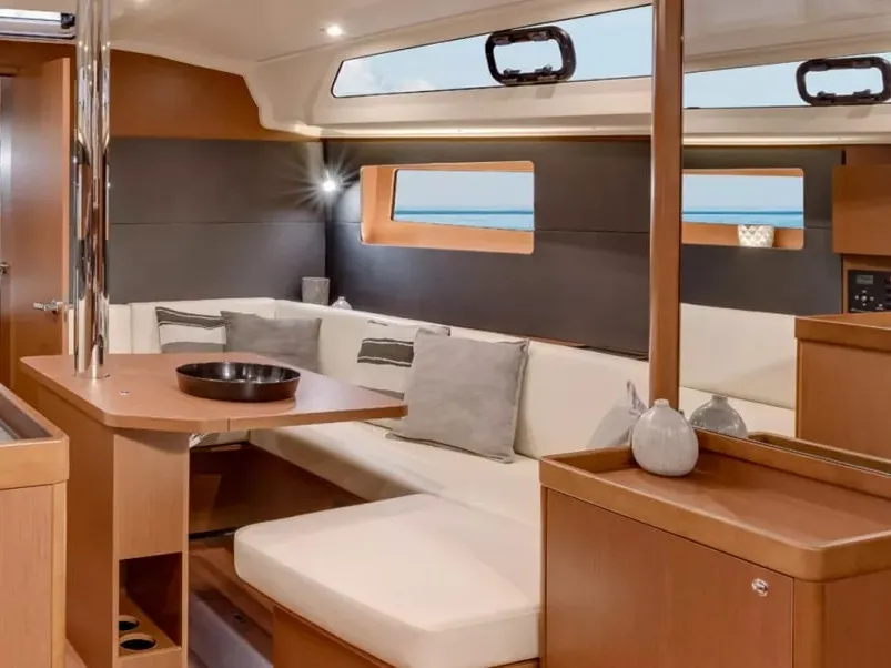 Salon of Tikal II, a Beneteau Oceanis 41.1 sailboat at Municipal Unit of Lefkada, Greece