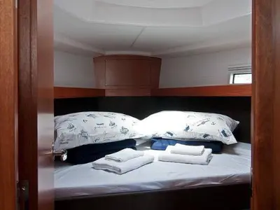 Cabin on ADRIA NINA, a Bavaria Cruiser 37 sailboat at Split, Croatia