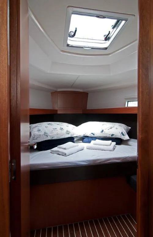 Cabin on ADRIA NINA, a Bavaria Cruiser 37 sailboat at Split, Croatia