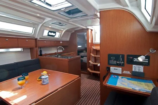 Salon of ADRIA NINA, a Bavaria Cruiser 37 sailboat at Split, Croatia