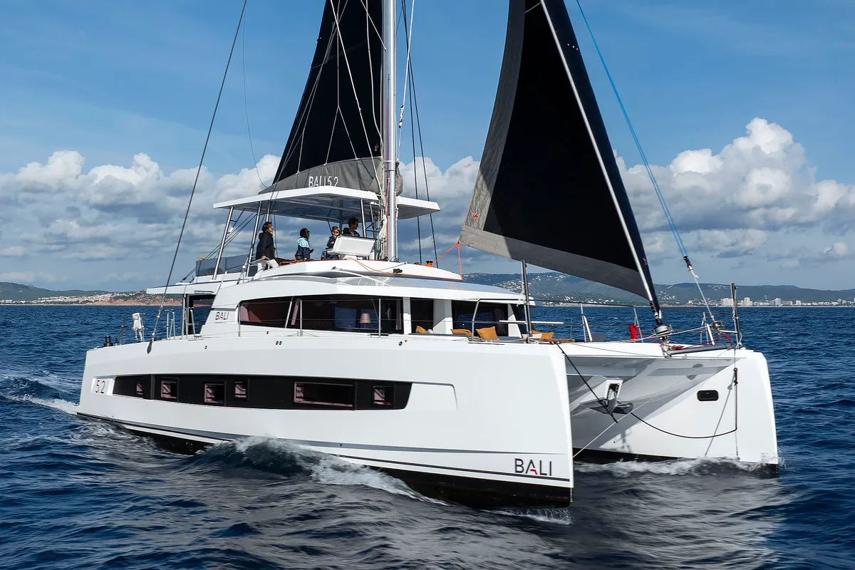 Exterior view of Voilà, a Bali 5.2 catamaran at Grad Kaštela, Croatia