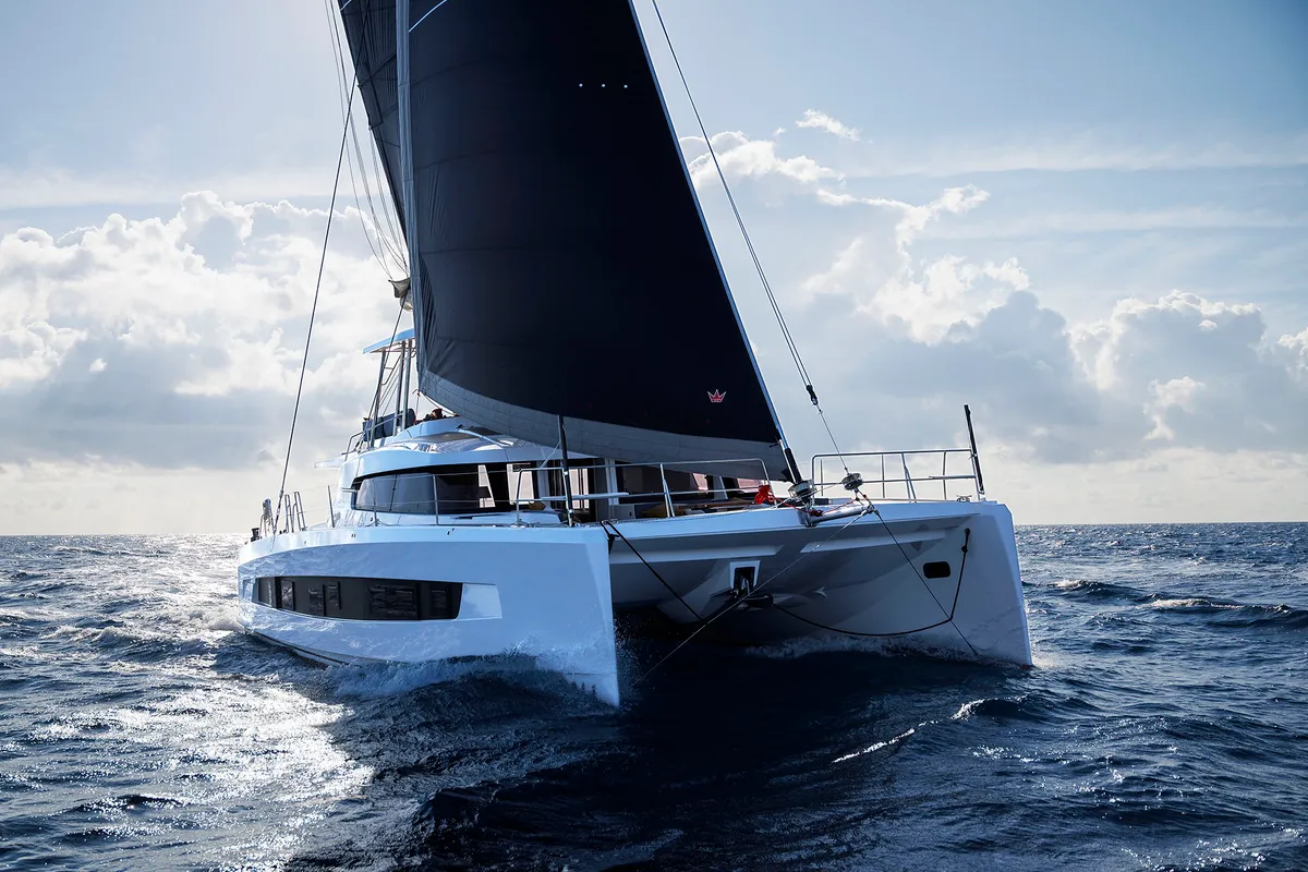 Exterior view of Voilà, a Bali 5.2 catamaran at Grad Kaštela, Croatia