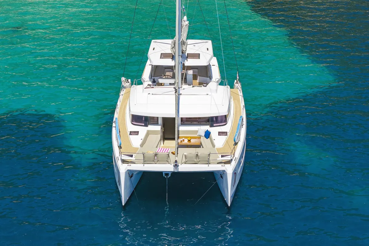 Exterior view of Voilà, a Bali 5.2 catamaran at Grad Kaštela, Croatia