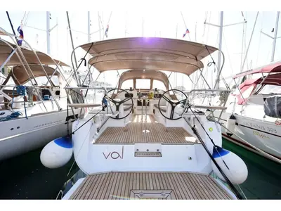 Cockpit of Val, a Elan Impression 40 sailboat at Općina Preko, Croatia