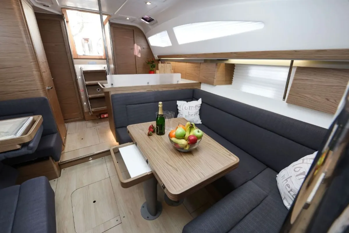 Salon of Val, a Elan Impression 40 sailboat at Općina Preko, Croatia
