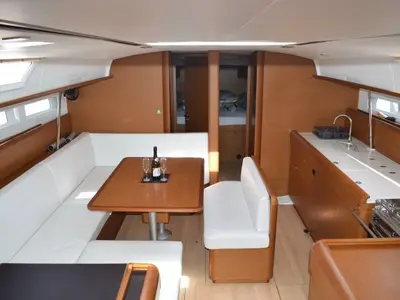 Salon of 4Fun, a Jeanneau Sun Odyssey 519 sailboat at Kaštela, Croatia