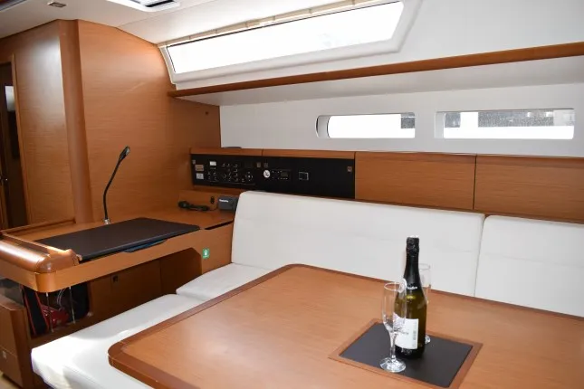 Salon of 4Fun, a Jeanneau Sun Odyssey 519 sailboat at Kaštela, Croatia