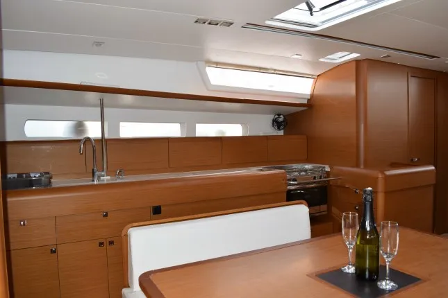 Galley of 4Fun, a Jeanneau Sun Odyssey 519 sailboat at Kaštela, Croatia