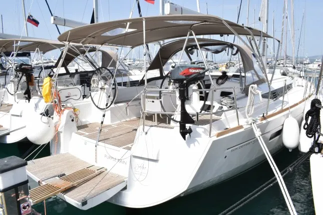 Exterior view of 4Fun, a Jeanneau Sun Odyssey 519 sailboat at Kaštela, Croatia