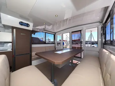 Salon of Atos, a Bali Catspace catamaran at Grad Biograd na Moru, Croatia