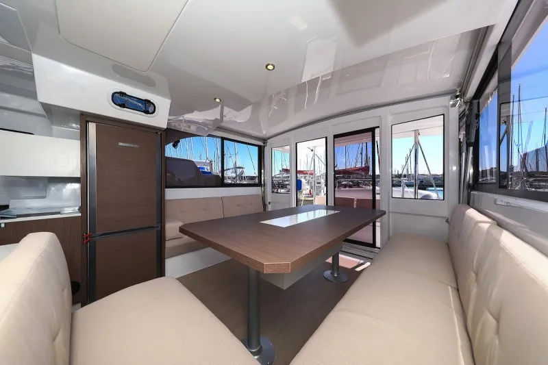 Salon of Atos, a Bali Catspace catamaran at Grad Biograd na Moru, Croatia