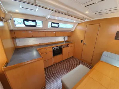 Galley of Kingsman, a Bavaria Cruiser 46 sailboat at Mai Khao, Thailand