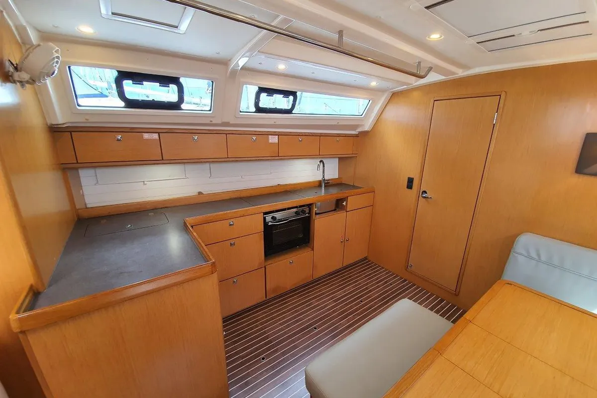 Galley of Kingsman, a Bavaria Cruiser 46 sailboat at Mai Khao, Thailand