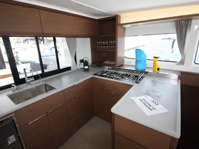 Galley of Westerlund, a Lagoon 46 catamaran at St. George's, Grenada