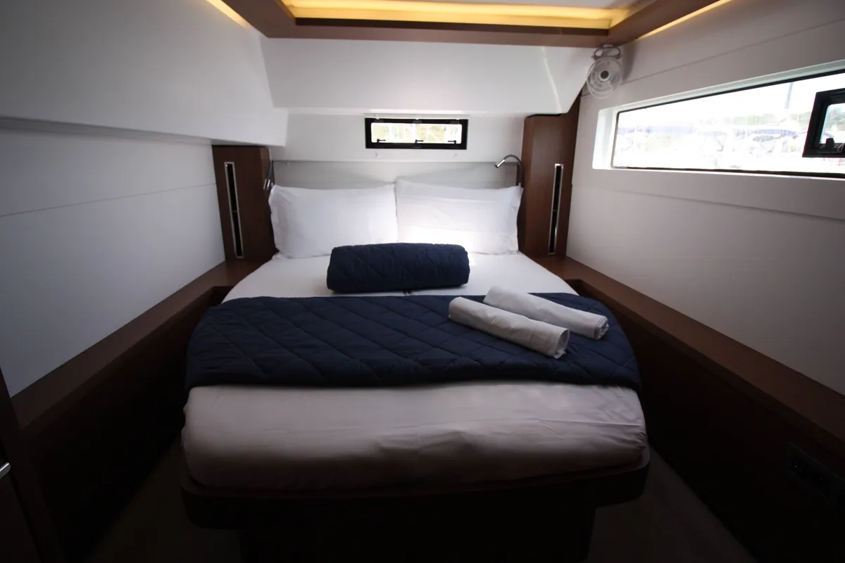 Cabin on Westerlund, a Lagoon 46 catamaran at St. George's, Grenada
