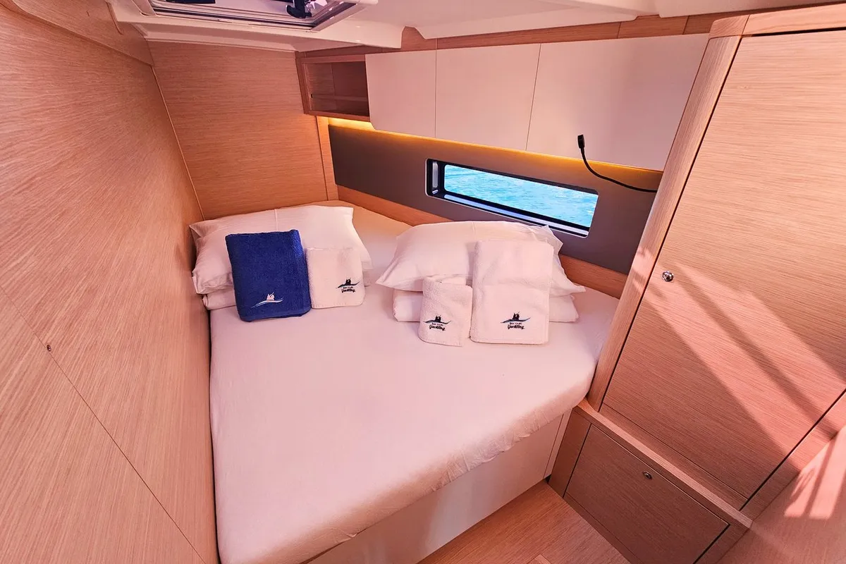 Cabin on Furioso, a Dufour 44 sailboat at Kaštela, Croatia