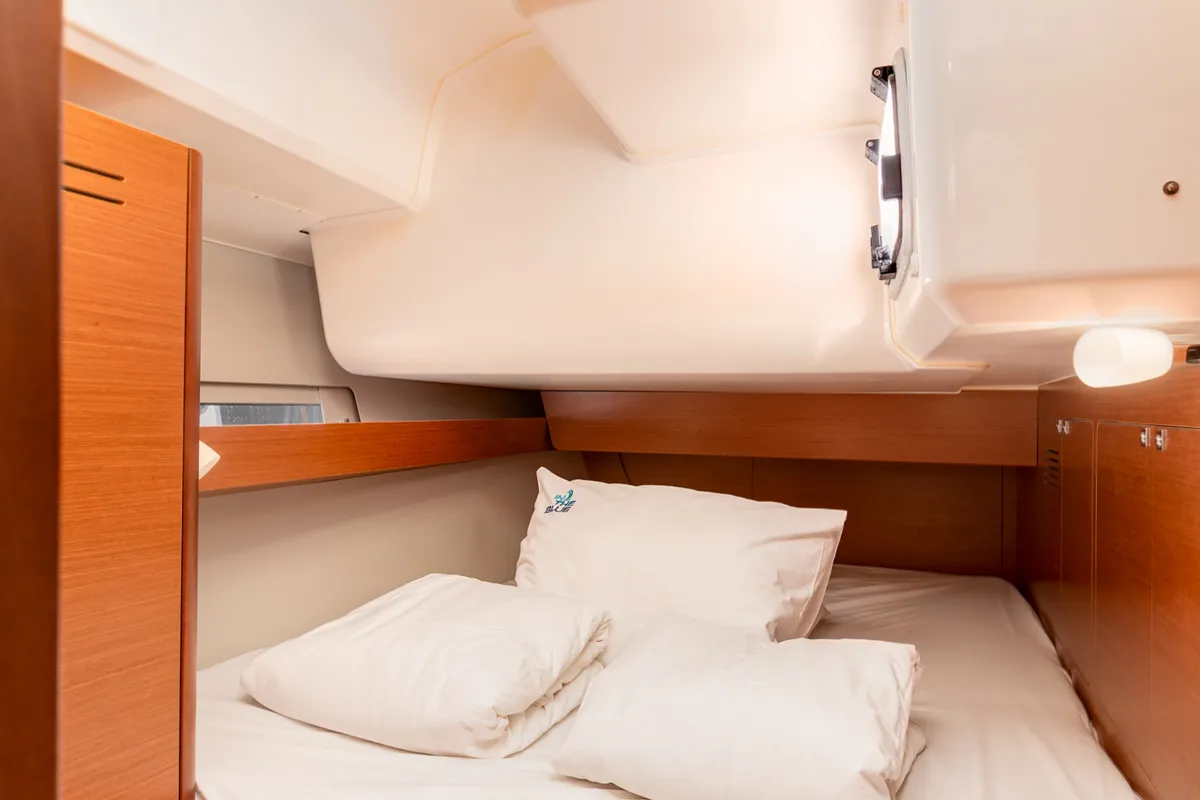 Cabin on WindyLife, a Dufour 460 GL sailboat at Punat, Croatia