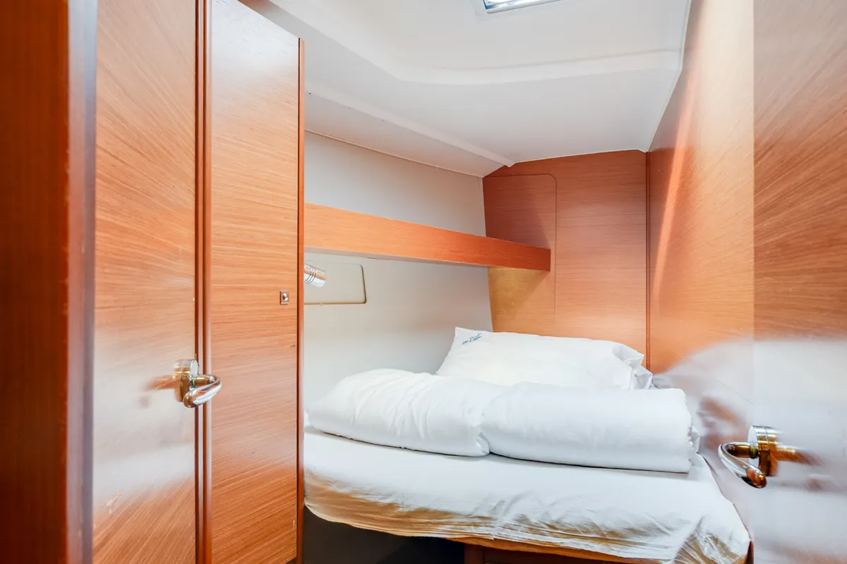 Cabin on WindyLife, a Dufour 460 GL sailboat at Punat, Croatia