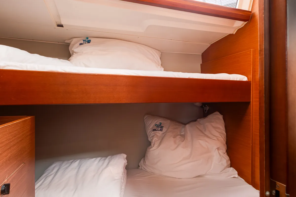 Cabin on WindyLife, a Dufour 460 GL sailboat at Punat, Croatia