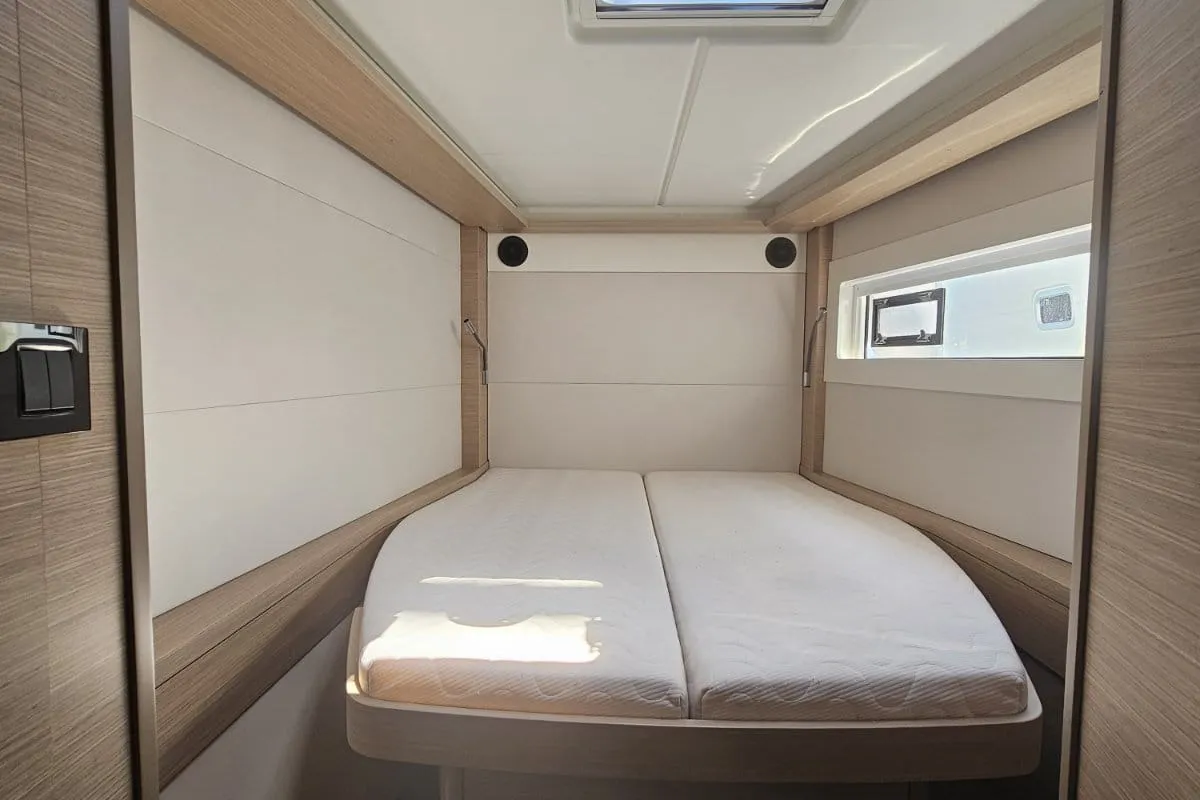 Cabin on Kayian, a Lagoon 46 catamaran at Ellomenos, Greece
