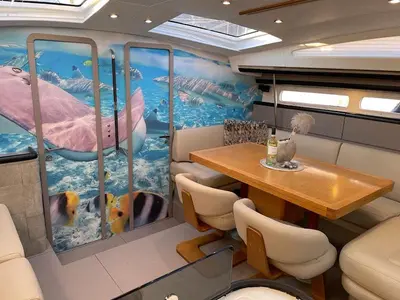 Salon of CHAMPAGNE, a Jeanneau 57 sailboat at Šibenik, Croatia