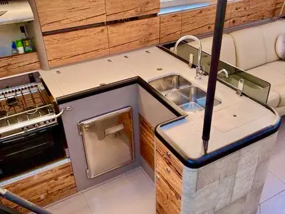 Galley of CHAMPAGNE, a Jeanneau 57 sailboat at Šibenik, Croatia