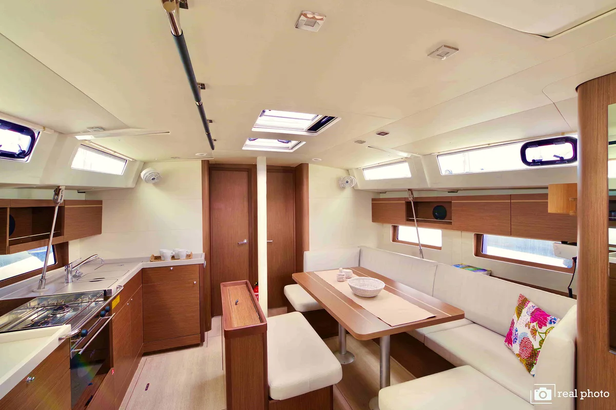 Galley of Nora, a Beneteau Oceanis 46.1 sailboat at Castellammare di Stabia, Italy